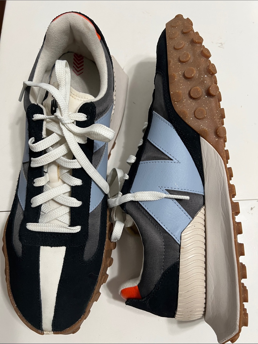 New Balance Black, White & Light Blue Men's XC17 Sneakers Size 13